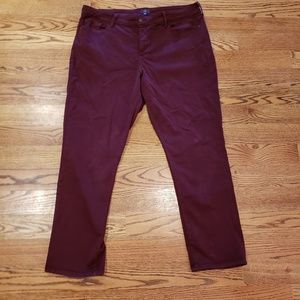 Burgundy stretch pants